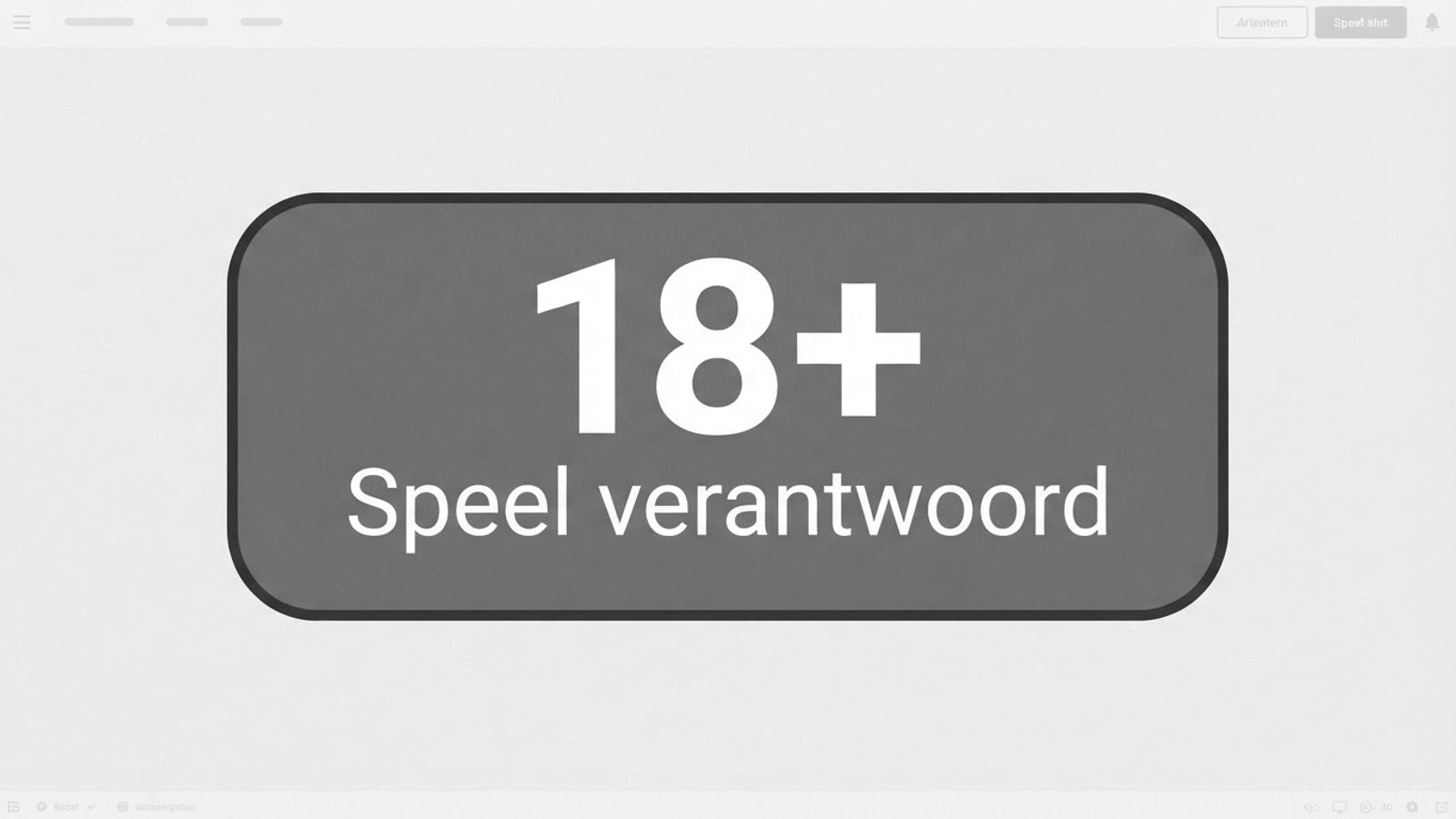 Speel verantwoord 18+ badge