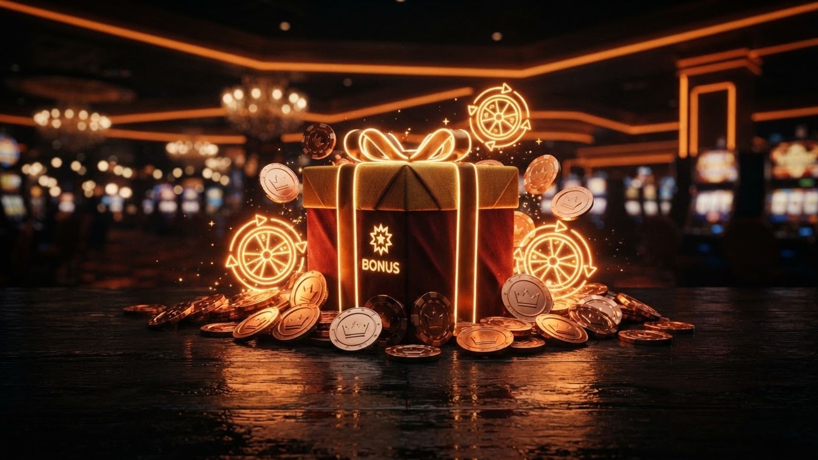 Promotie cadeau met vouchers en gratis spins op casino