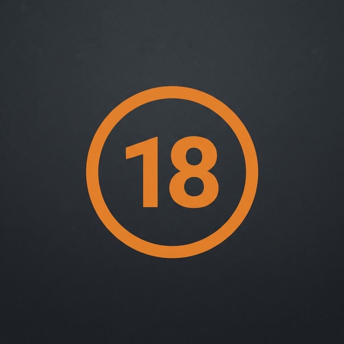 Badge met 18 plus leeftijdsaanduiding
